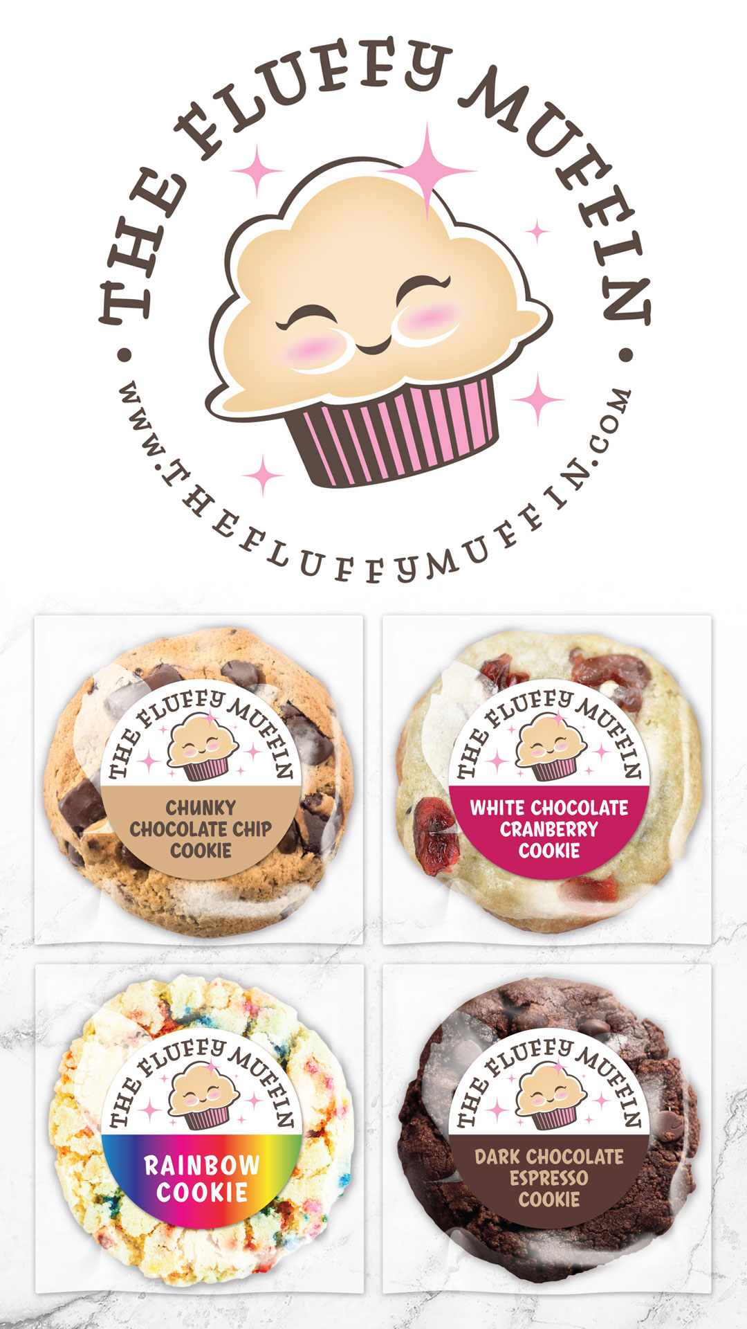Fluffy Muffin Logo and packaging